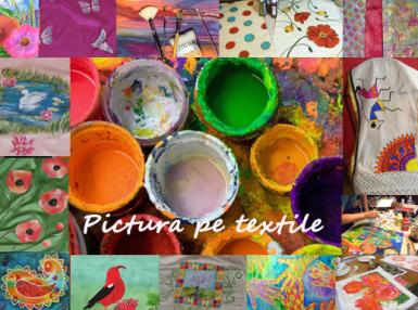poze atelier de pictura pe textile