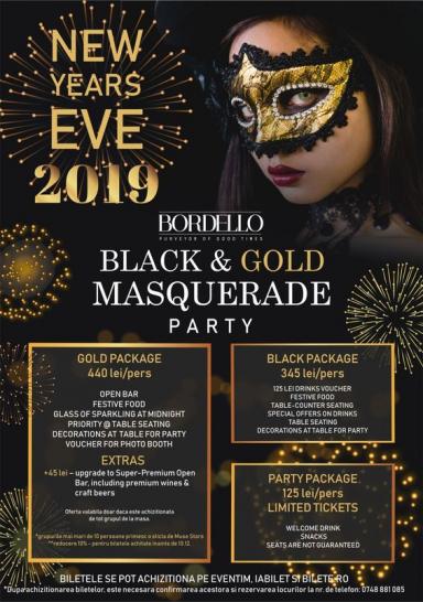 poze black gold masquerade party
