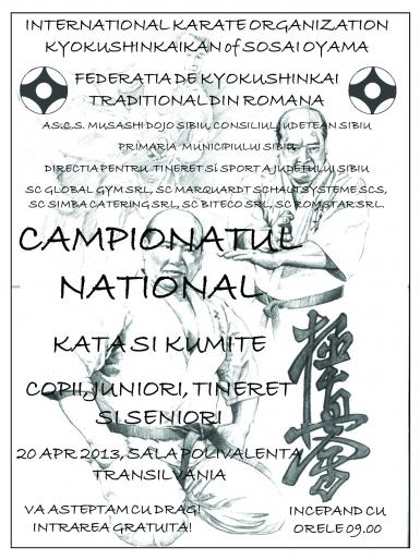 poze campionatul national de karate kyokushinkai traditional al romani