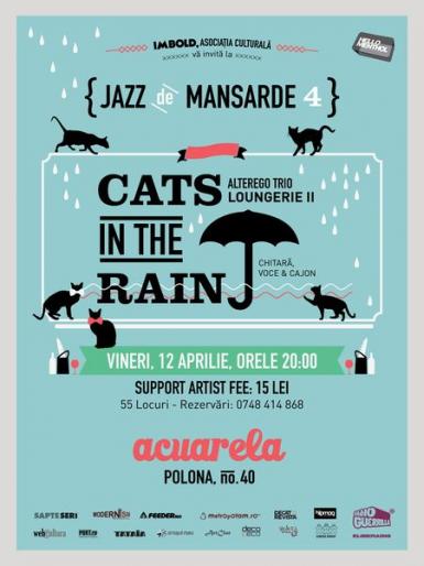 poze cats in the rain la acuarela