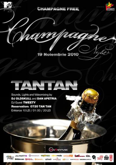 poze champagne party in club tan tan