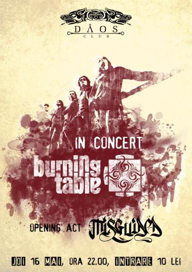 poze concert burning table in daos