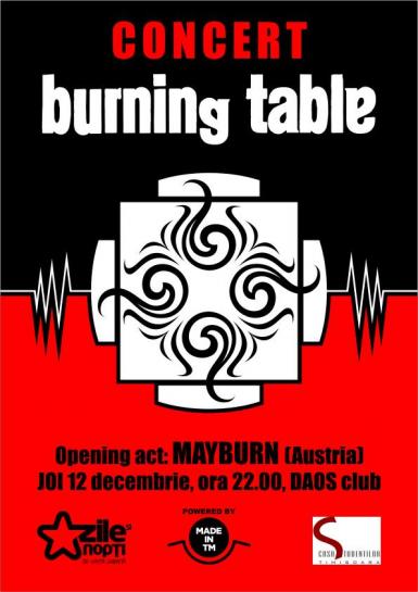 poze concert burning table in timisoara