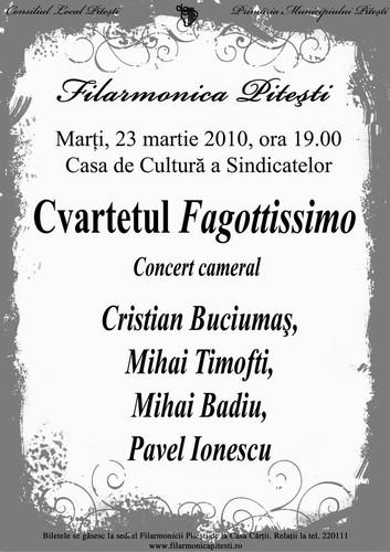 poze concert cameral cu cvartetul fagottissimo