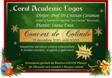 poze concert de craciun al corului academic logos