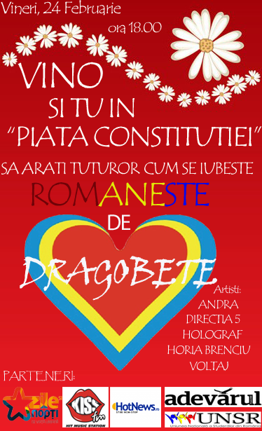 poze concert de dragobete in piata constitutiei