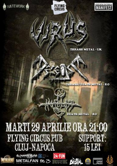 poze concert decease virus si headless la cluj napoca