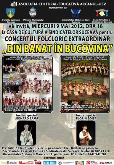 poze concert folcloric extraordinar din banat in bucovina la suceava