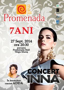 poze concert inna in promenada mall mures