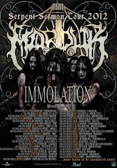 poze concert marduk si immolation la bucuresti