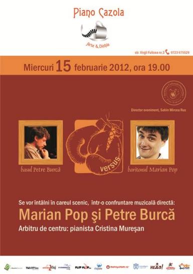 poze concert marian pop si petre burca la piano cazola cluj napoca