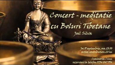 poze concert meditatie cu boluri tibetane la ceainaria cinci