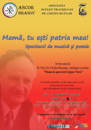 poze concert recital mama tu esti patria mea 