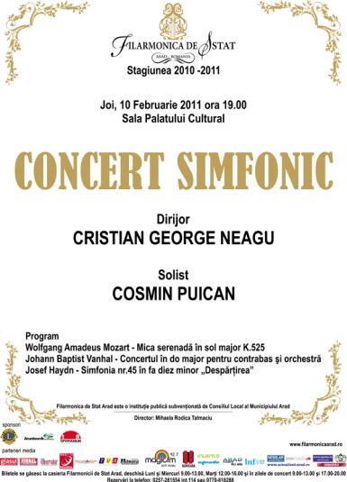 poze  concert simfonic filarmonica de stat arad