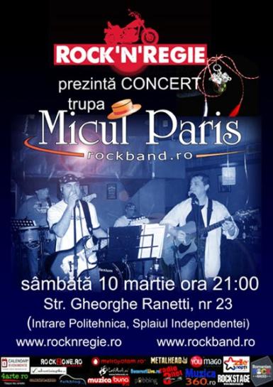 poze concert trupa micul paris in club rock n regie