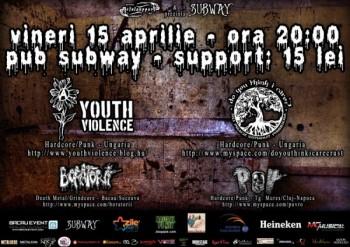 poze concert youth violence si do you think i care in subway pub din bacau