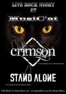 poze crimson si stand alone vor concerta in music at pub