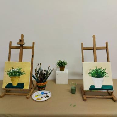 poze curs de pictura in acuarela la sediu