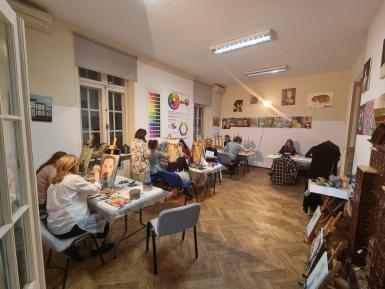 poze curs de pictura in ulei impresionismul la sediu
