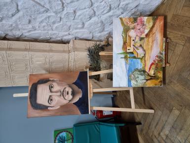 poze curs mixt de arta portret la sediu