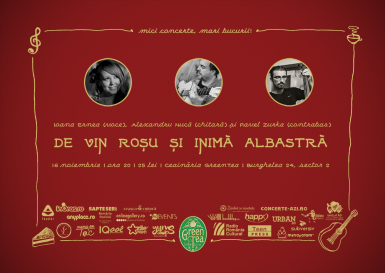 poze de vin rosu si inima albastra concert la ceainaria greentea