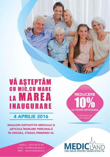 poze deschidere magazin echipamente medicala in oradea