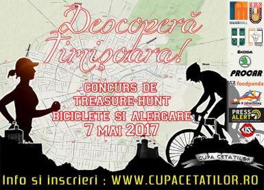 poze descopera timisoara treasurehunt pe biciclete sau alergare