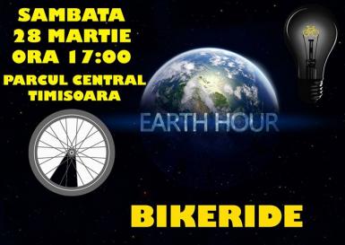 poze earth hour 2015 bikeride timisoara