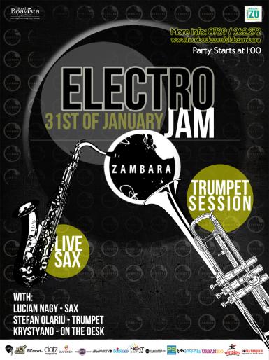 poze electro jam live sax trumpet session zambara 31 01 14