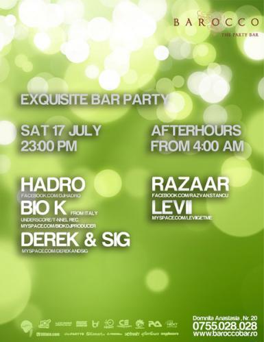 poze exquisite bar party la barocco bar din bucuresti