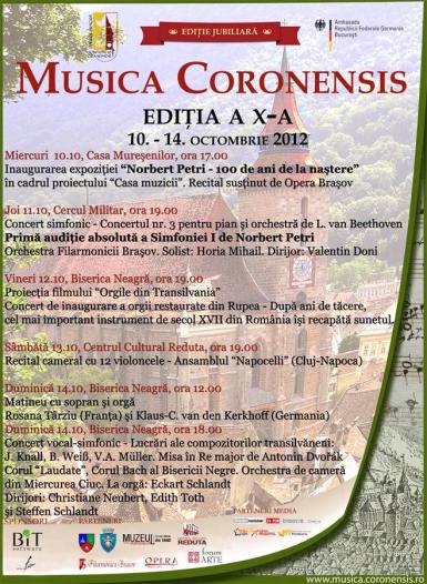 poze festivalul musica coronensis in brasov