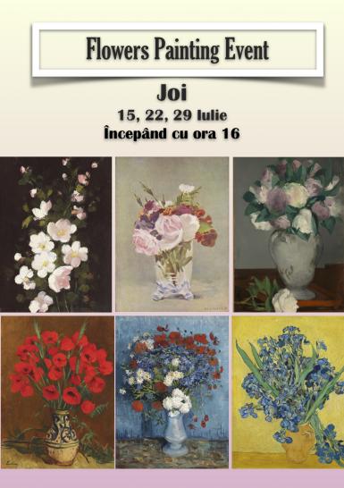 poze flowers painting event