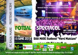 poze fotbal spectacol artisti in recital pe teren pentru echipa fc baia mare