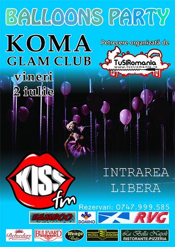 poze glam club koma balloons