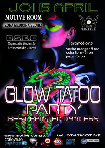 poze glow tattoo party in motive room