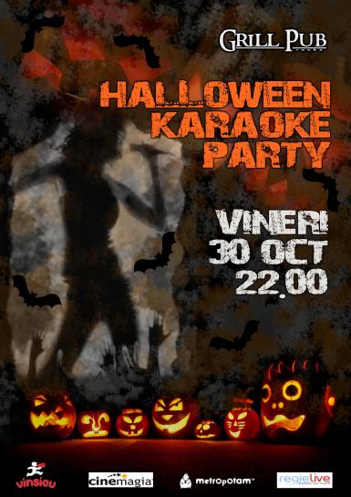 poze halloween karaoke party in grill pub