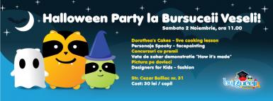 poze halloween kids party bursuceii veseli