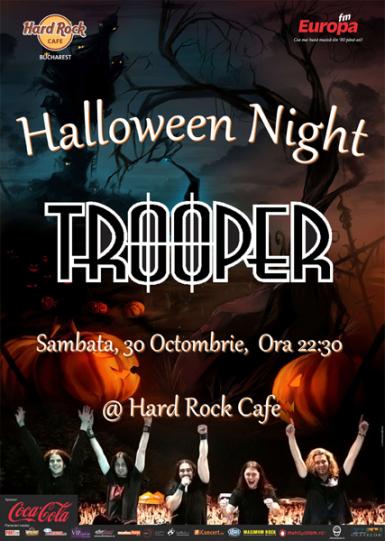 poze halloween night cu trooper in hard rock cafe