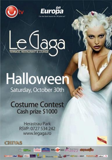 poze halloween party in le gaga terrace lounge
