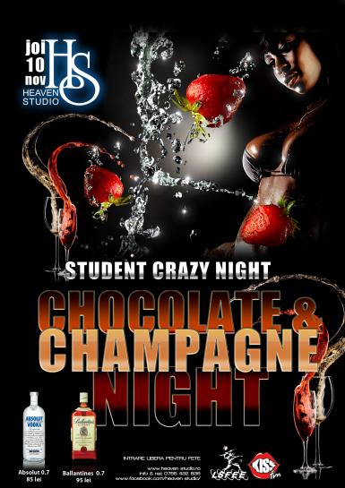 poze heaven studio timisoara va invita la student crazy night chocolate champagne night 