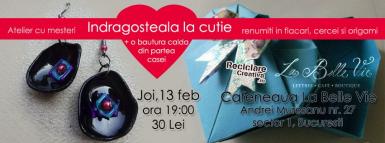 poze indragosteala la cutie atelier cercei si origami