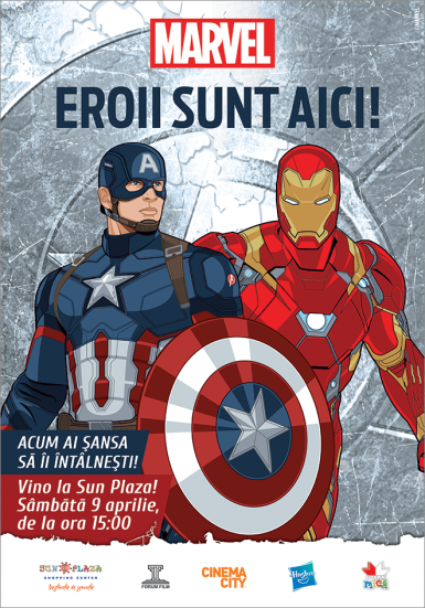 poze iron man si captain america vin la sun plaza