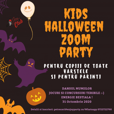 poze kids halloween zoom party bv