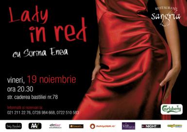 poze lady in red la restaurantul sangria