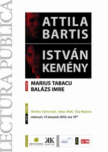 poze lectura publica attila bartis si istvan kemeny