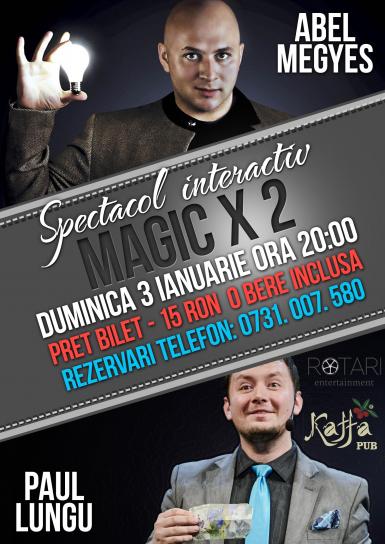 poze magic show cu paul lungu si abel megyes kaffa pub