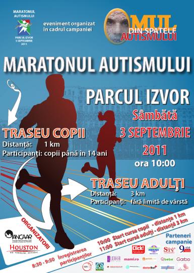 poze maratonul autismului in parcul izvor