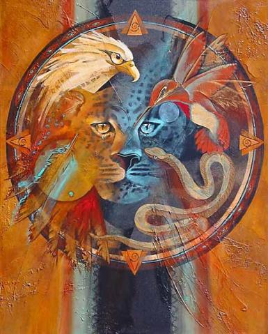 poze meditatie samanica cu animalul de putere