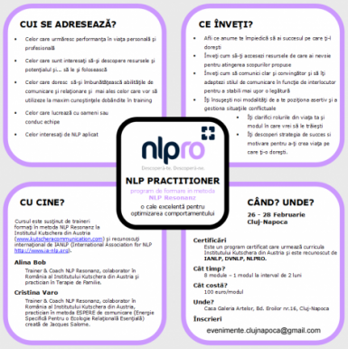 poze nlp practitioner program de formare in metoda nlp resonanz