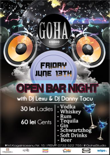 poze open bar night goha studio